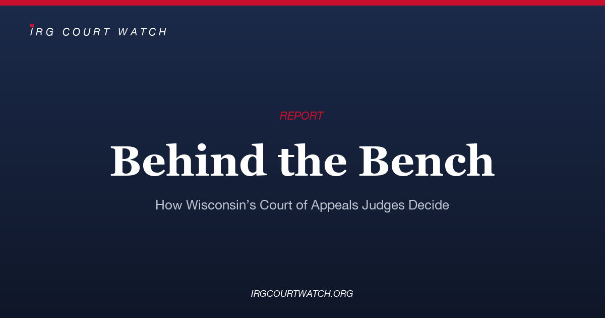 Behind the Bench — report cover