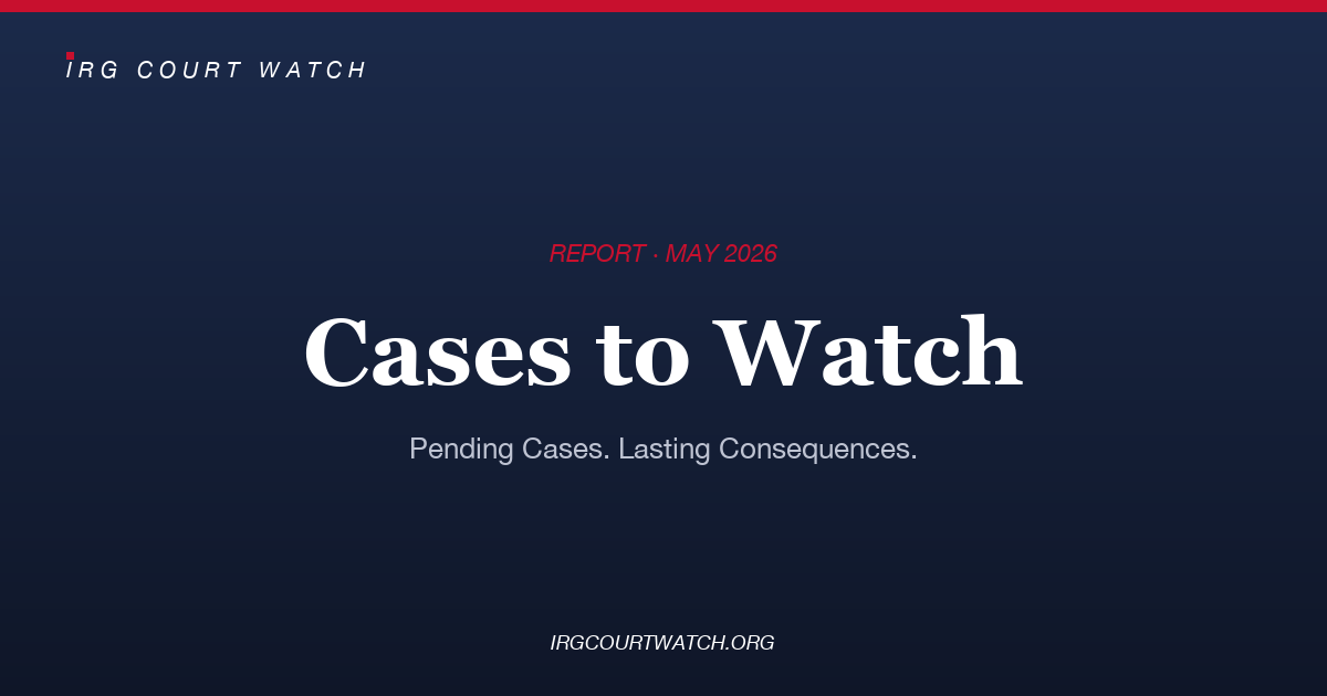 Cases to Watch — report cover