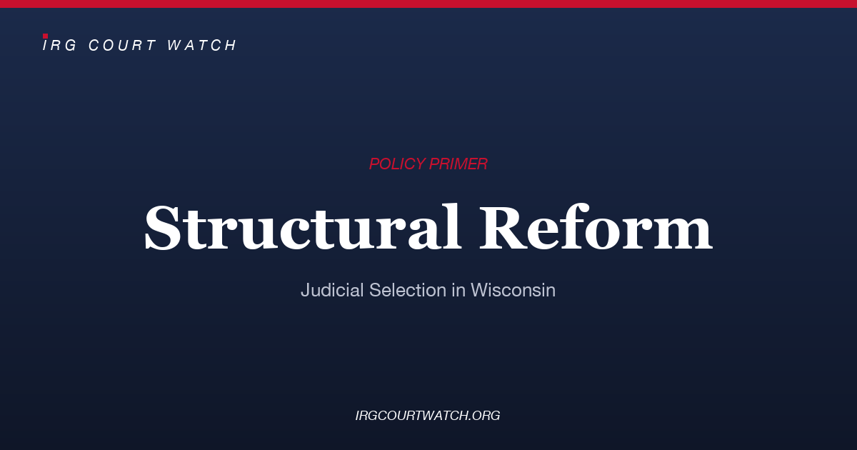 Structural Reform of Judicial Selection — cover
